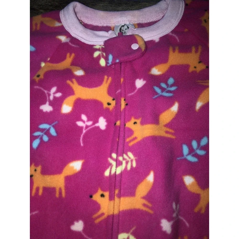 Girls Toddler Pink Gerber Footed Pajama Sleepwear Size‎ 24 Months 24M New